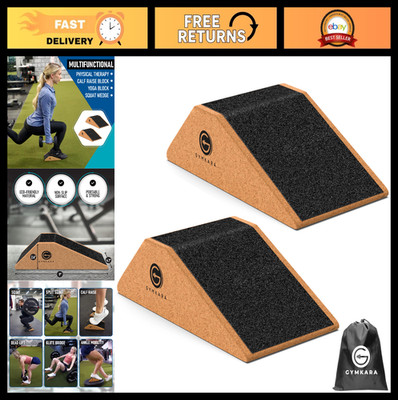 Non-Slip Squat Wedge Block 2 Pack - Heel Elevation & Calf Raise Slant Board