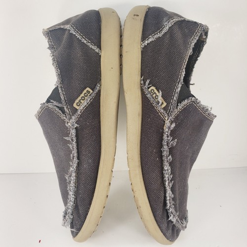 Crocs Men's Santa Cruz Gray Blue Slip-On Loafer- Size 9 (Tag Says 10!*) - Picture 12 of 20