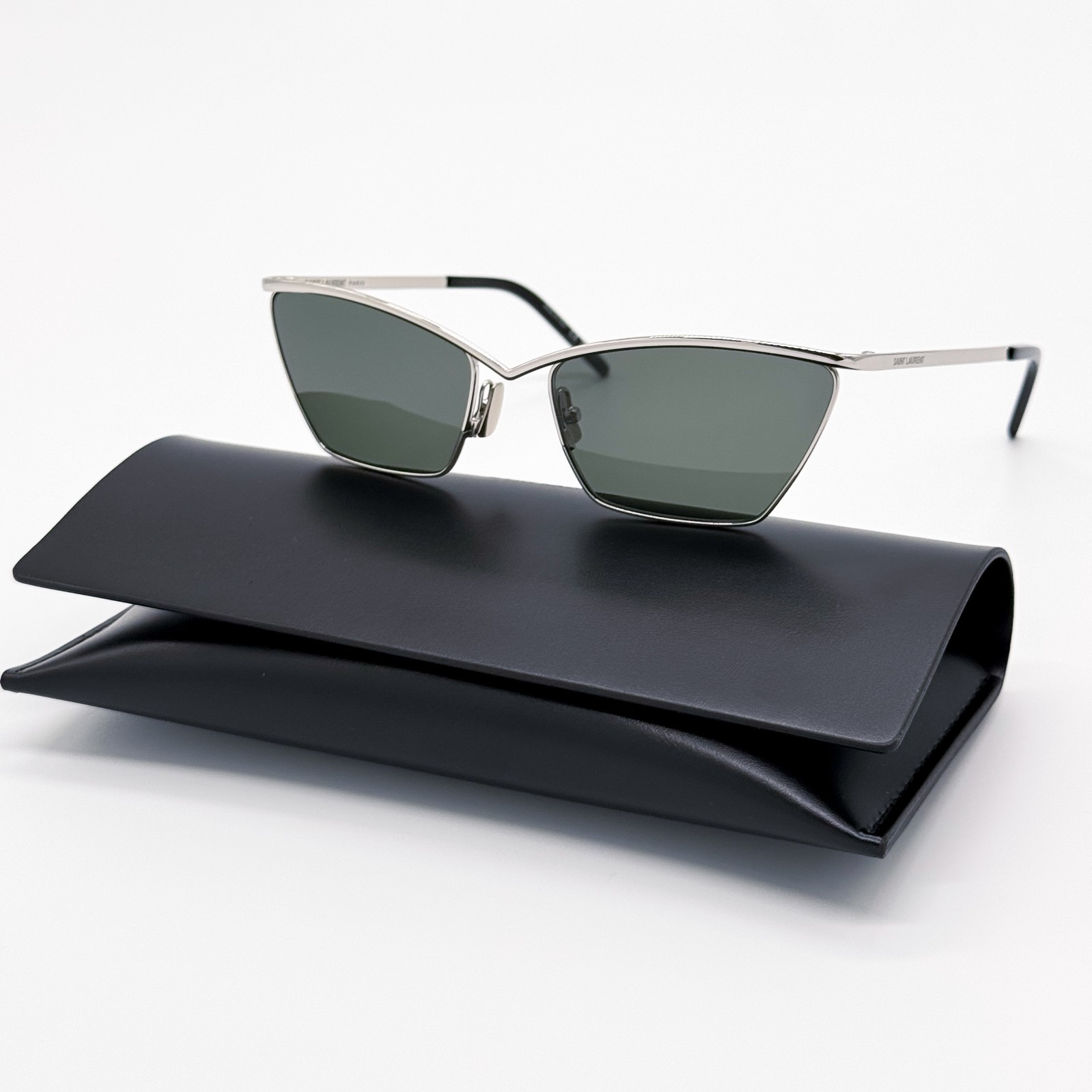 NUOVI OCCHIALI DA SOLE SAINT LAURENT SL637 002 DONNA ARGENTO CAT EYE SL 637 002