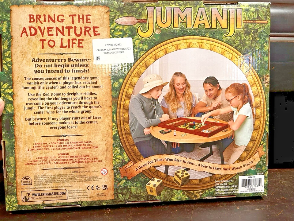 Jumanji the Game Real Wooden Box Edition of the Classic Adventure Board Game - Image 2 of 4