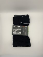 Image of CEP Compression Arm Sleeves Unisex Black Grey L2 III See Size In Description
