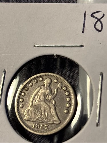 1857 seated liberty Silver half dime - US Coin Ungraded