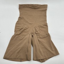 Spanx Shapewear Shorts Womens Large Beige High Waisted Mid Thigh Control Shaper