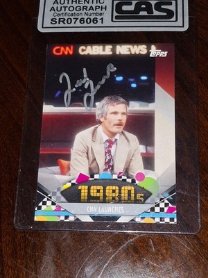 TED TURNER BILLIONAIRE LEGEND AUTHENTIC HAND SIGNED AUTOGRAPHED CARD CAS CERT