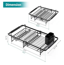 Expandable in Sink Dish Drying Rack - Adjustable Dish Rack Over Sink, Rustproof 