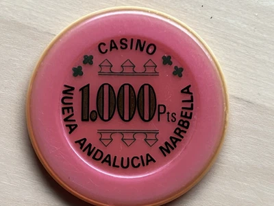 Marbella Casino Nueva Andalucia Marbella Jeton/Chip 1000 Pts rosa - Bild 1 von 2