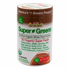 Country Farms Mélange De Boisson Vitamine Bio Super Vert Berry Chocolat 300 Gr