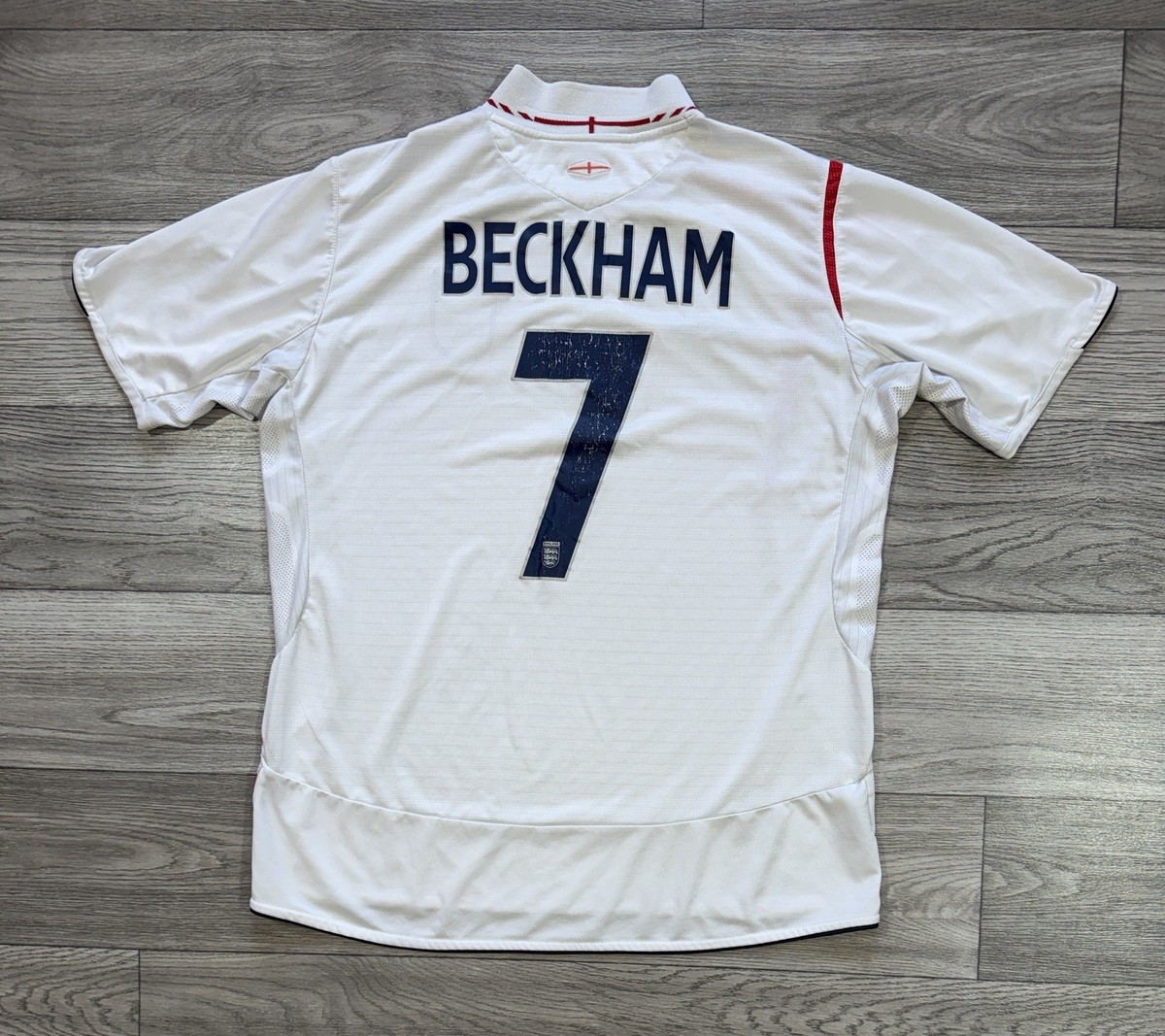 England 2005 2007 #7 DAVID BECKHAM Home Football Jersey Soccer