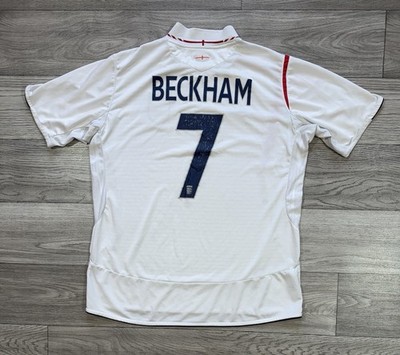 Umbro England シャツ BECKHAM 7 England 2005 2007 #7 DAVID BECKHAM Home Football Jersey Soccer