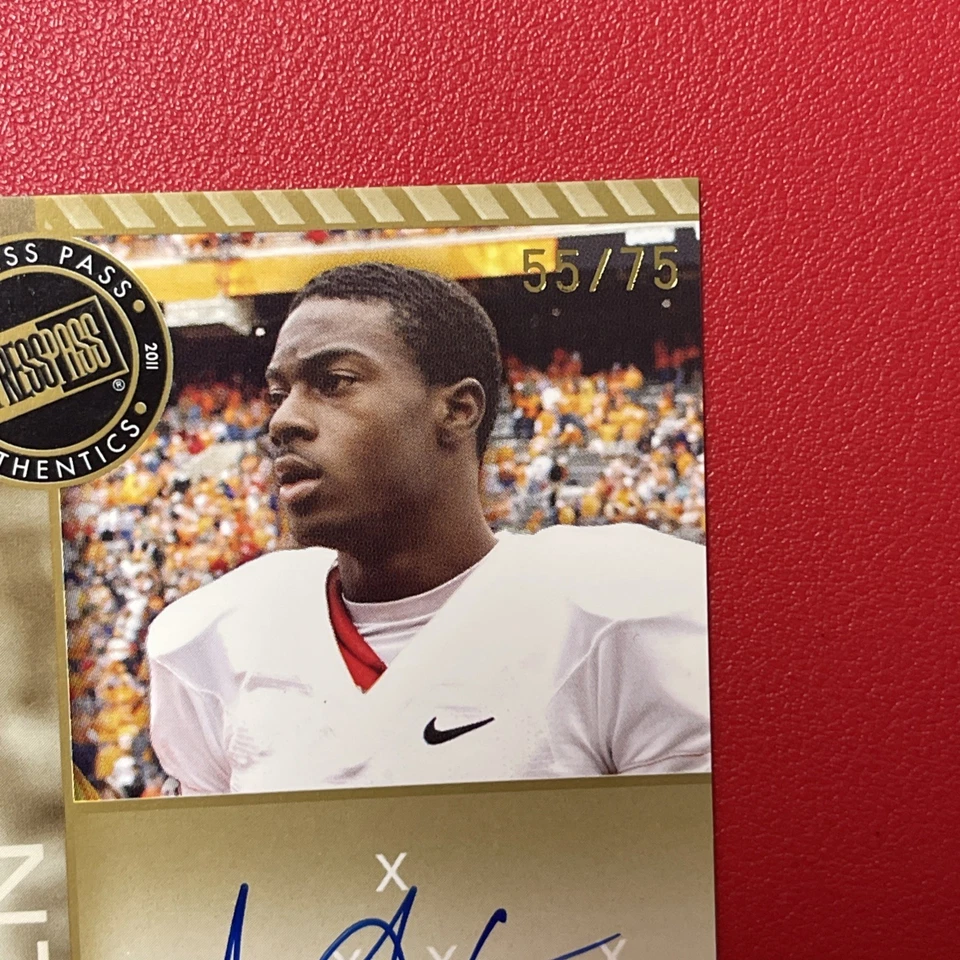 2011 Press Pass Signings AJ Green #PPS-AG Rookie Auto RC Georgia Bulldog UGA /75 - Image 2 of 3