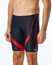 TYR TYReco Alliance Splice Adult Jammer Swimsuit Red Black Small 30 NWT