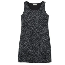 Kenar Women's Sheath Dress 10 Black White Abstract Print Sleeveless  Lq