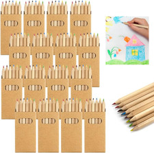 20 Scatole Da 6 Matite Colorate Ciascuna 120 Pezzi Mini Matitine Colorate 8,5Cm