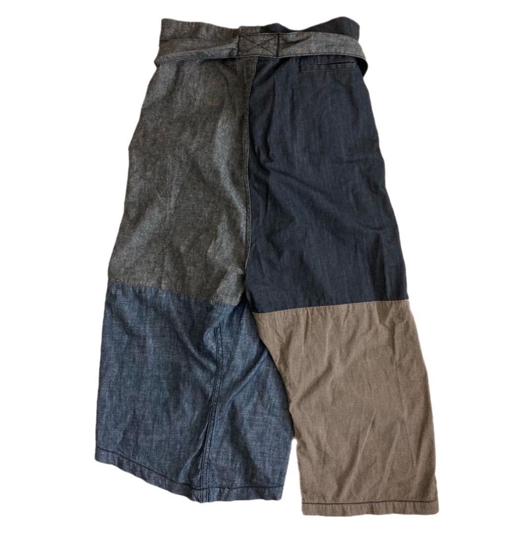 USED KAPITAL PATCHWORK WRAP PANTS GOOD - image 4