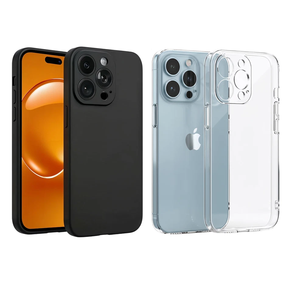 Handy Hülle für iPhone 17 16 15 14 13 12 11 Pro Max Mini Plus Case Schutz TPU - Bild 1 von 1