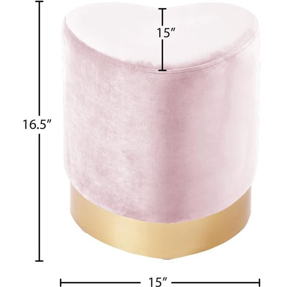 Colección Corazón Moderno | Otomano Tapizado Terciopelo Contemporáneo con Durabl... Foto 4 de 4