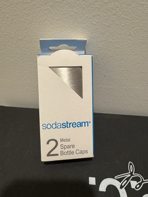 SodaStream Bottle Hermetically Sealed Caps Metal 2Pack Longer Retain Carbonation