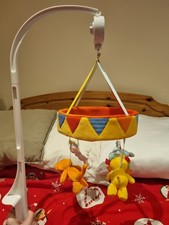 Mothercare Cot Mobile musical roll up circus animals Nursery