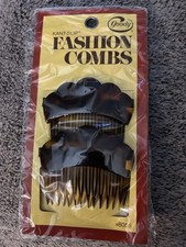 1975 Goody Kant-Slip Fashion Combs Mock Tortoise NEW OLD STOCK 8055 VTG 3 x2.5
