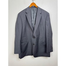 Ralph Lauren Mens 48L Grey Pinstripe 100 Wool 2 Button Blazer Sport Coat Jacket