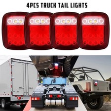 4x Led Tail Lights Brake Reverse Stop Turn Signal For Jeep Semi Truck Trailer