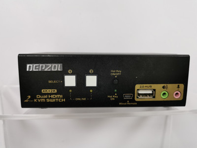 Depzol HDMI KVM Switch 2 Port Dual Monitor Extended Display 4Kx2K Dual View