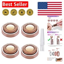 18K Gold-Plated Replacement Heads for Gen 1 Flawless Facial Hair Remover, 4 Pack