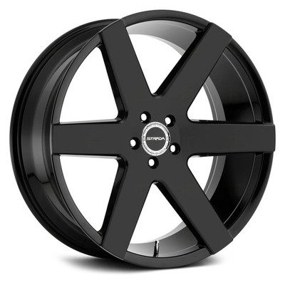 Strada CODA Wheels 20x8.5 (35, 5x114.3, 72.6) Black Rims Set of 4