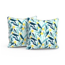 Pack of 2 Outdoor Throw Pillow Covers 18" x 18" Pack of 2 Leaves Multi