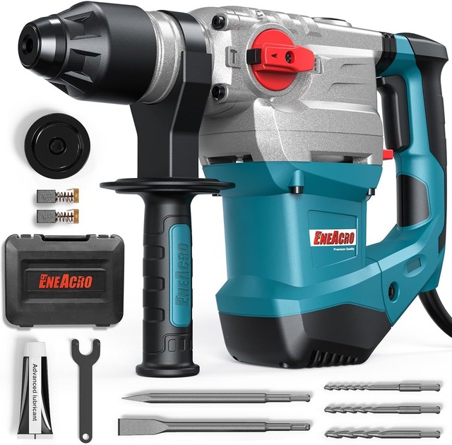 ENEACRO 1-1/4 Inch SDS-Plus 13 Amp Rotary Hammer