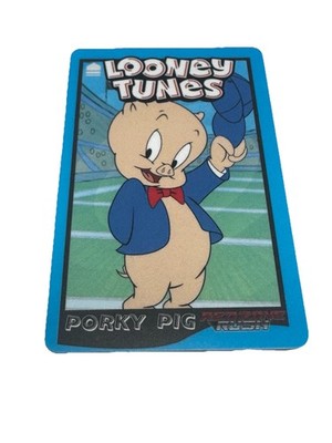 Original Looney Tunes Karte Porky Pig Blue Zone Game Rush 012 Rare Machine Card