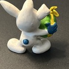 Smurfs 1980s Easter Bunny Smurf  w/Egg Figure Vintage Toy PVC Schleich — photo 5