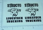 Pair Structo Livestock Trucking Sticker Set ST-037