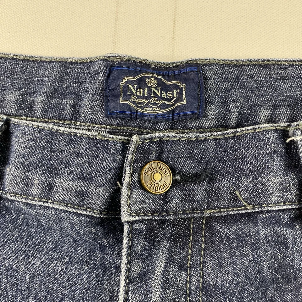 Nat Nast Jeans Mens 36/30 Maverick Fit Blue Denim Cotton Polyester Straight - Image 3 of 4
