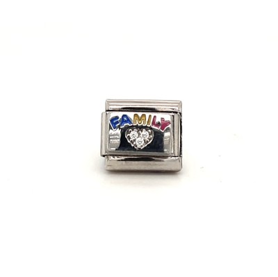 Original Nomination Composable Classic Link Familie Herz CZ Charm 330306/08