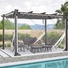 Clear PVC Vinyl Tarp  5'x7'  Heavy Duty 14Mil Transparent Tarpaulin with Metal...