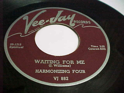 HARMONIZING FOUR -WAITING FOR ME/ALL ABOARD LET'S GO -BLACK SOUL GOSPEL-NM VINYL