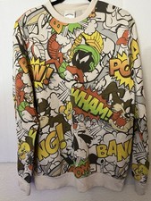 Looney Tunes Toons Crewneck Pullover Sweatshirt All Over Print Size M