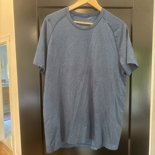 Camiseta de manga corta Lululemon Metal Vent Tech para hombre grande azul entrenamiento