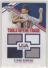 2018 USA Baseball Stars & Stripes Tools of the Trade /299 Ethan Hankins #33 1u6