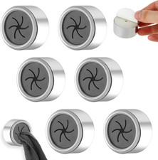 6 Pcs Self Adhesive Dish Towel Holder - round Wall Mount Towel Hooks