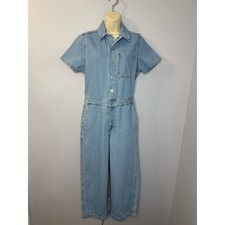 Levi's Short Sleeve Heritage Jumpsuit Straight Leg Relaxed Short Sleeve Womens S