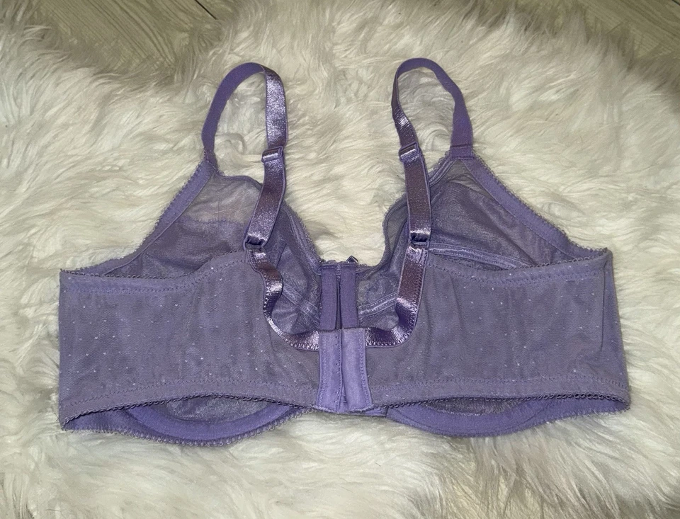 Wacoal 855186 ретро шик бюстгальтер на косточках без подкладки чистый кружева женщин 40C фиолетовый - Изображение 4 из 4