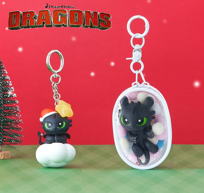 Toothless How to Train your Dragon Pouch Keyring Bag Charm Clip