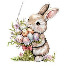 Easter Bunny Diamond Art Hanging Kits for Adults - 5D - Special Shaped Easter 02