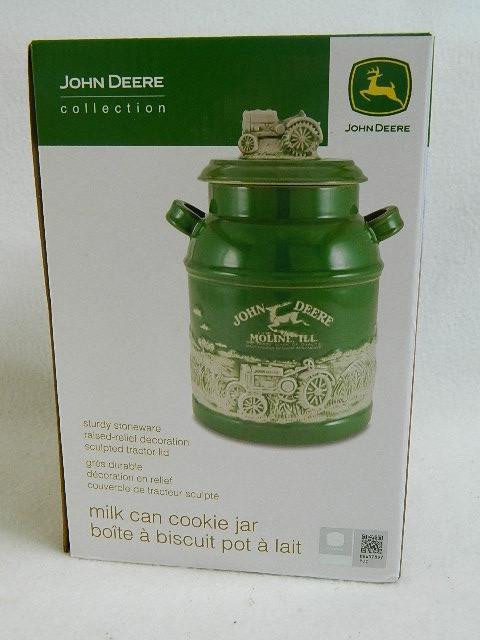 John Deere Milk Can Stoneware Vintage Tractor Cookie Jar 6934