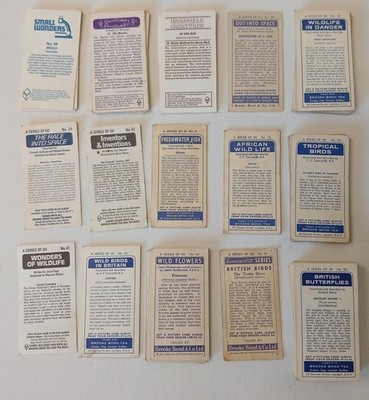 Vintage Brooke Bond Tea Cards X 114 Cards Bundle