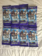 Lot of 8 Panini Donruss Optic 2025 NFL Football 12-Card Value Fat Pack *SEALED*
