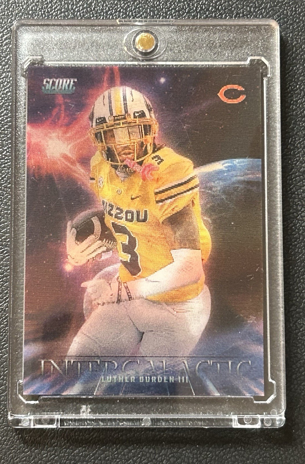 2025 Score Football Luther Burden lll INTERGALACTIC 3D CASE HIT Rookie BEARS #3