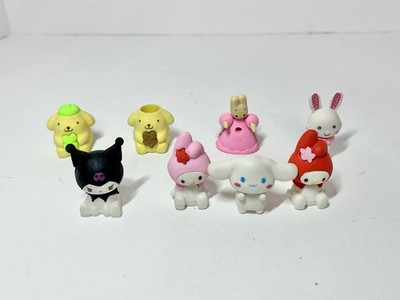 Sanrio Hello Kitty And Friends Erasers From Mystery Blind Bags My Melody Pompom